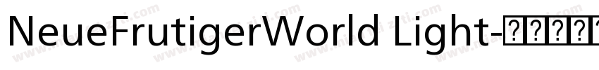 NeueFrutigerWorld Light字体转换